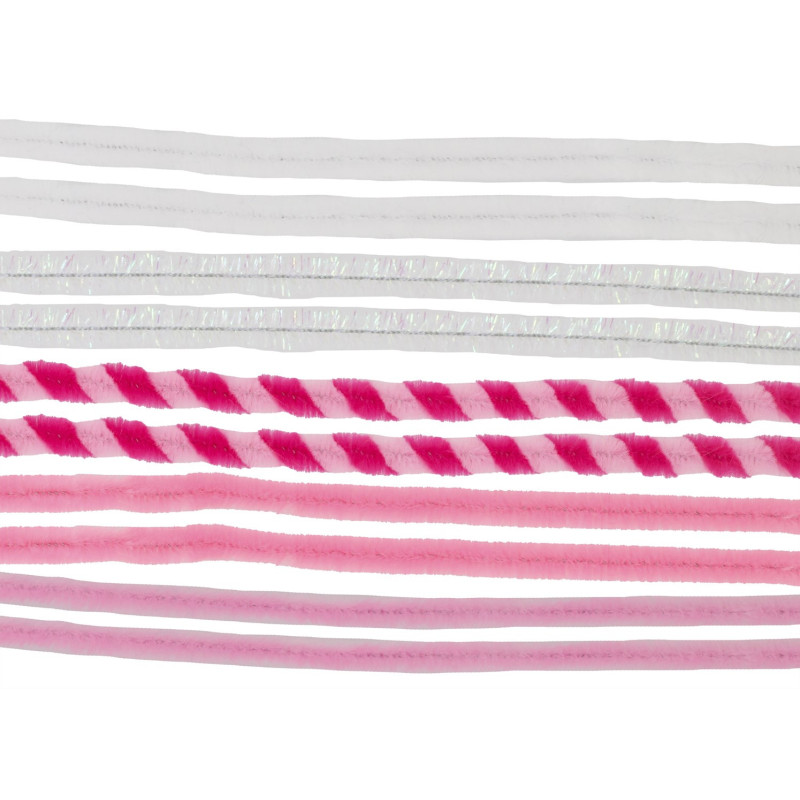 Chenilledraad roze mix