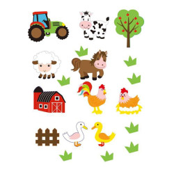 Hobbyrubber-stickers Boederij