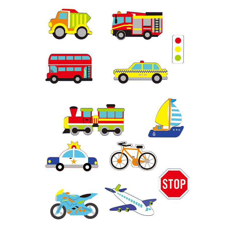 Hobbyrubber-stickers Voertuigen