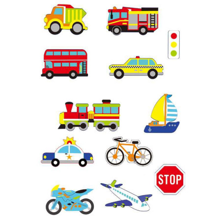 Hobbyrubber-stickers Voertuigen