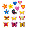 Hobbyrubber-stickers Vlinders