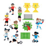 Hobbyrubber-stickers Voetbal