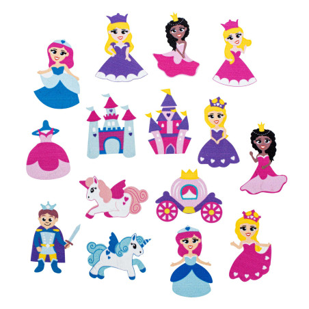 Hobbyrubber-stickers Prinsessen