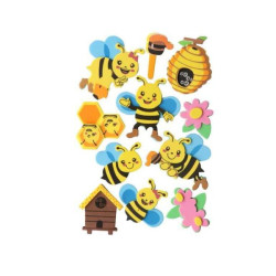 Hobbyrubber-stickers Bijen