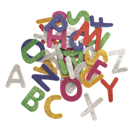 Hobbyrubber-stickers glitter letters
