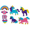 Hobbyrubber-stickers unicorns