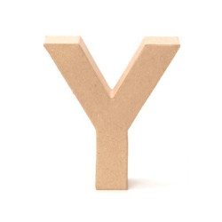 Papiermaché letter Y