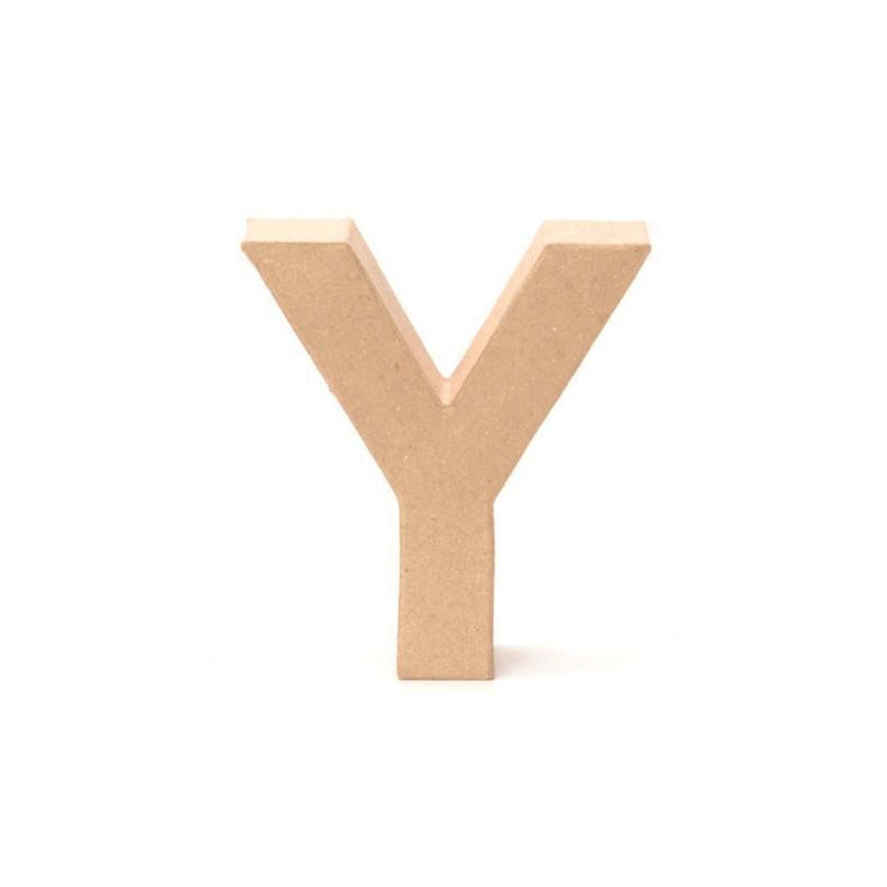Papiermaché letter Y