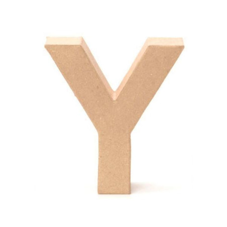 Papiermaché letter Y