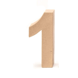 Papiermaché cijfer 1