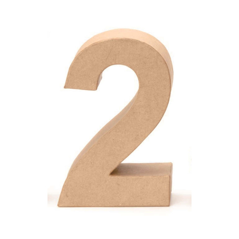 Papiermaché cijfer 2