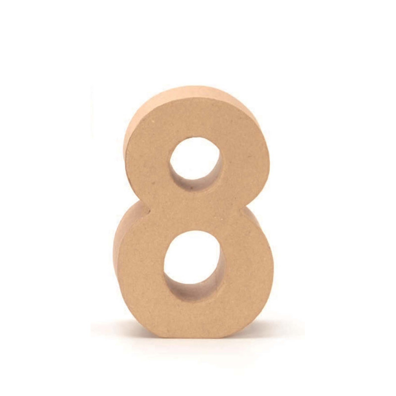 Papiermaché cijfer 8