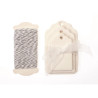 Papieren labels met koord white