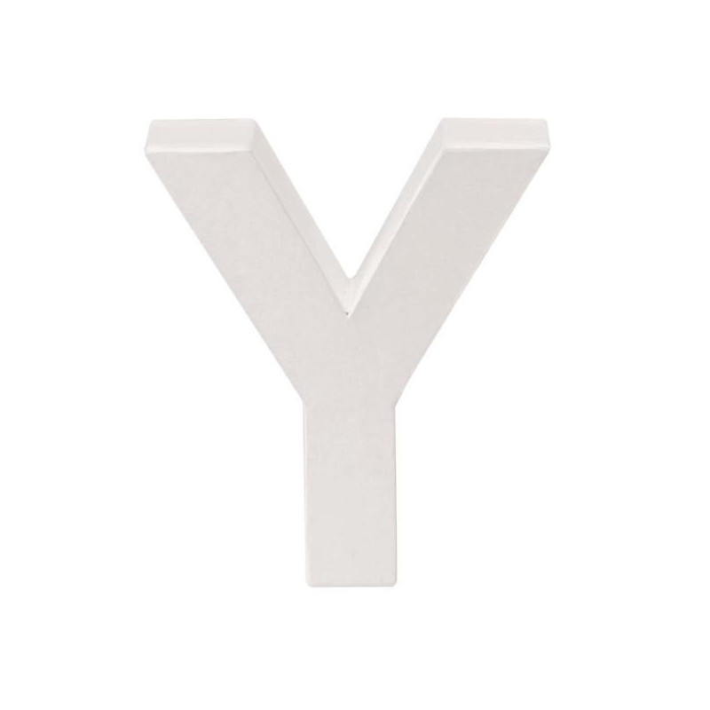 Papiermaché letter Y