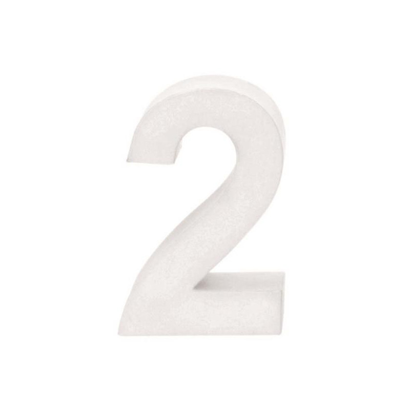 Papiermaché cijfer 2