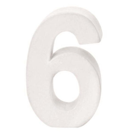 Papiermaché cijfer 6