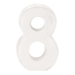 Papiermaché cijfer 8