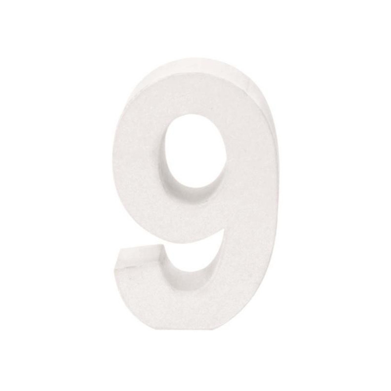 Papiermaché cijfer 9
