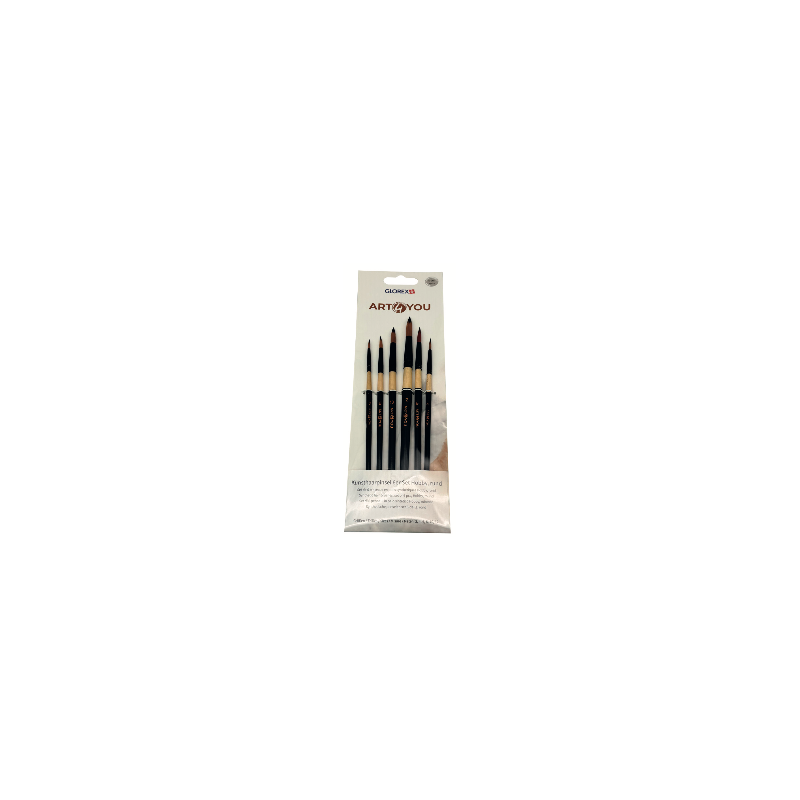 Synthetische penselen rond set 6dlg