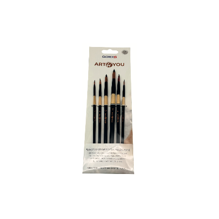 Synthetische penselen rond set 6dlg
