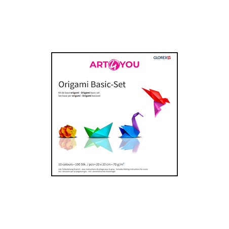 Origamipapier "Basic Mix" 10x10cm