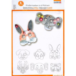 Kindermasker karton 6 motieven