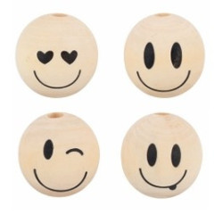 Houten bal grappig ø 25mm FSC®