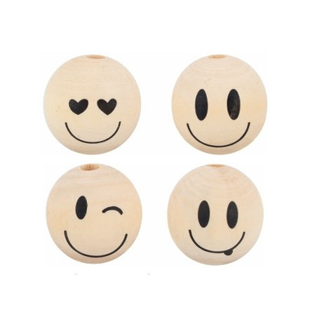 Houten bal grappig ø 35mm FSC®