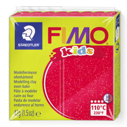 Fimo kids glitter rood
