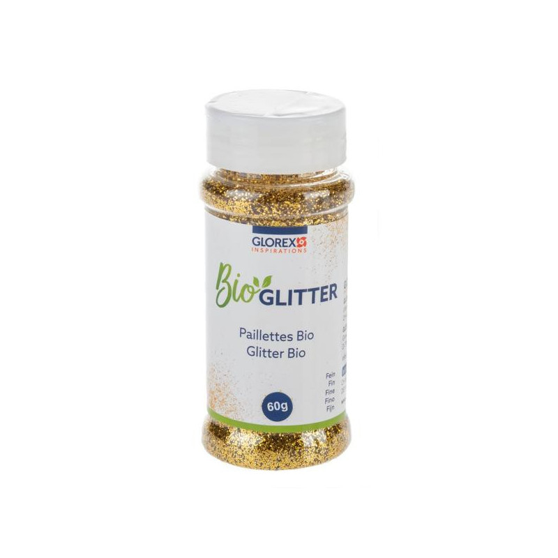 Bio glitter fijn goud 60g