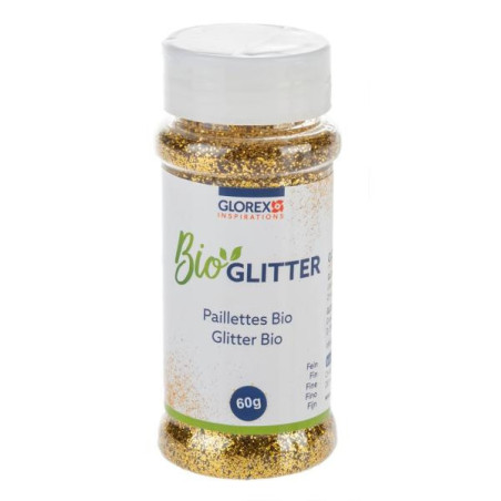 Bio glitter fijn goud 60g