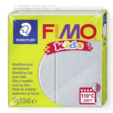 Fimo kids glitter zilver
