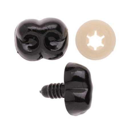 Dierenneus 20mm zwart kunststof