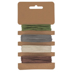 Katoenkoord 1mm, groen/grijs/beige/bruin 4x3mtr