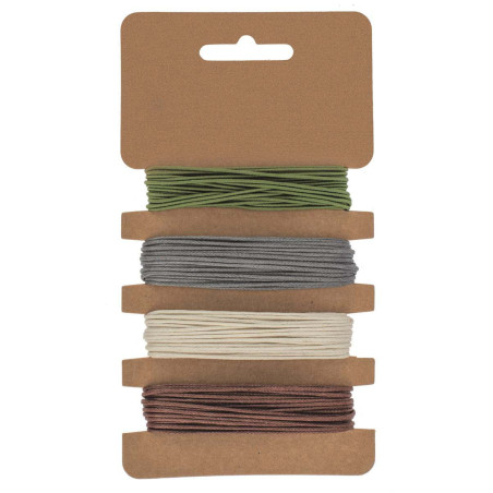 Katoenkoord 1mm, groen/grijs/beige/bruin 4x3mtr