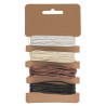 Katoenkoord 1mm, beige/wit/bruin/zwart 4x3mtr