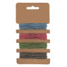 Elastischband 1mm, blauw/pink/groen/grijs 4x3mtr