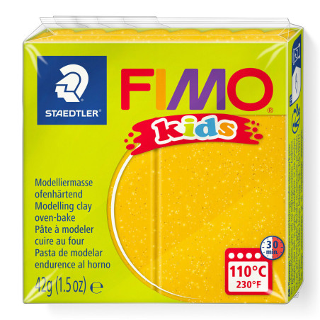 Fimo kids glitter goud