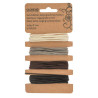 Elastischband 1mm, beige/grijs/bruin/zwart 4x3mtr