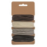 Elastischband 2mm, beige/grijs/bruin/zwart 4x3mtr