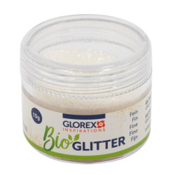 Bio glitter fijn wit