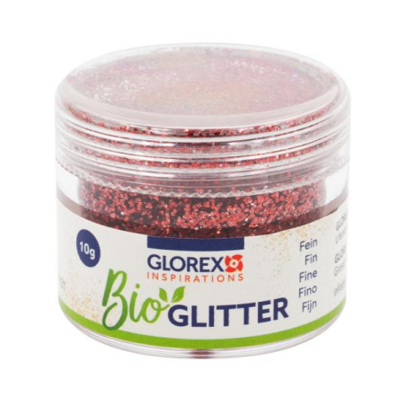 Bio glitter fijn rood
