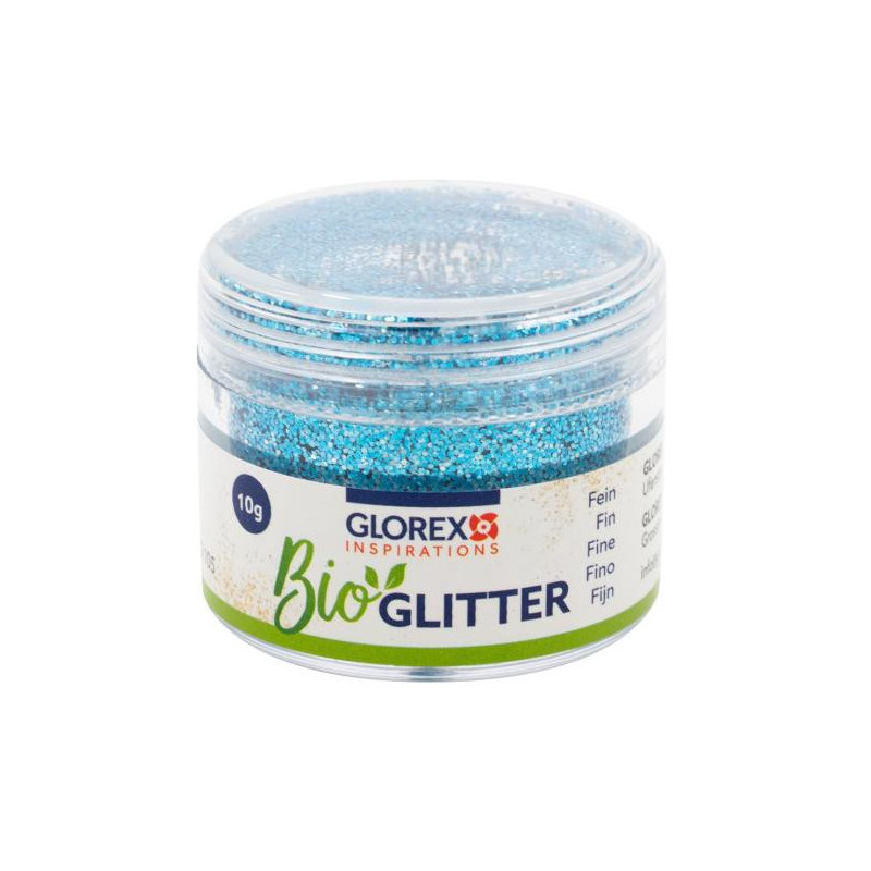 Bio glitter fijn lichtblauw
