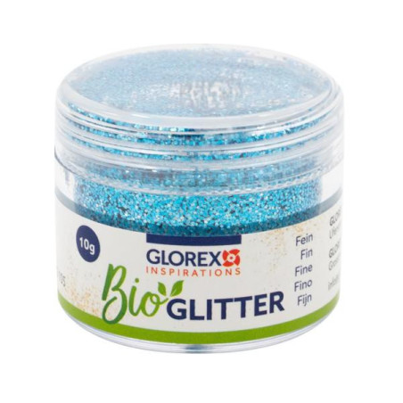 Bio glitter fijn lichtblauw