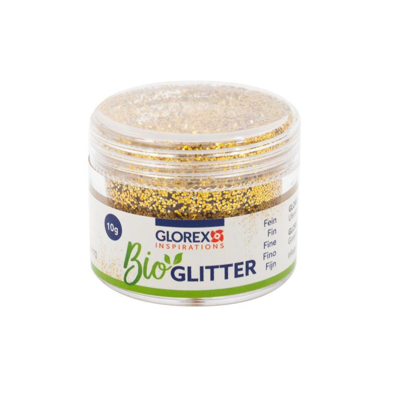 Bio glitter fijn goudkleurig