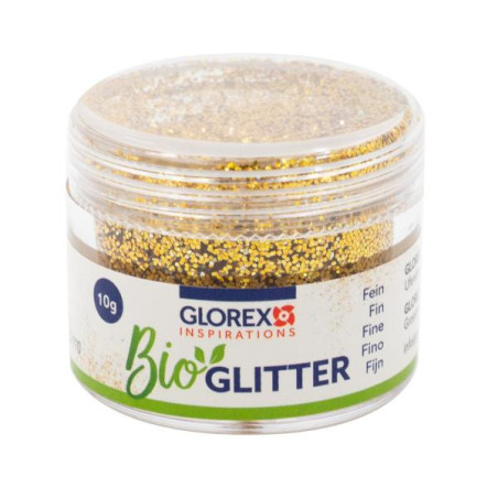 Bio glitter fijn goudkleurig