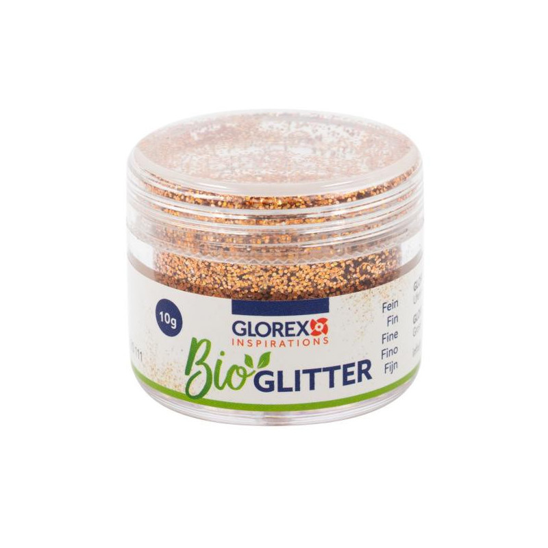 Bio glitter fijn koperkleurig