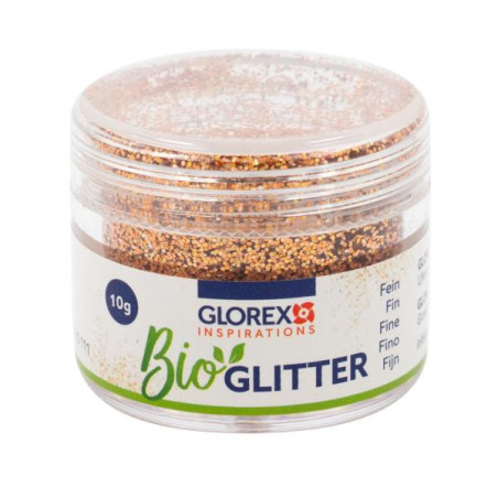 Bio glitter fijn koperkleurig