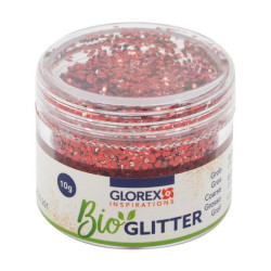 Bio glitter grof rood