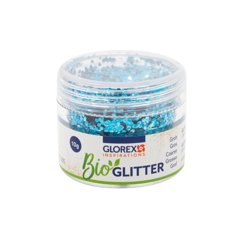 Bio glitter grof lichtblauw